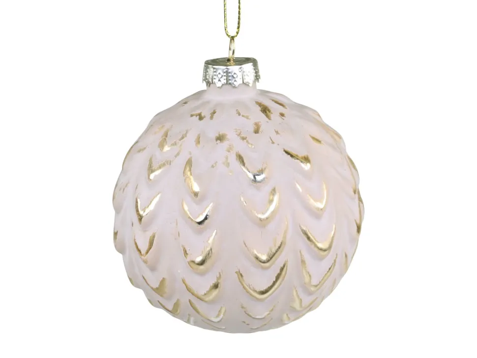 Chic Antique Weihnachtskugel mit Goldmuster Fleche