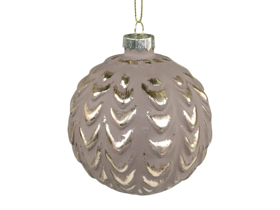Chic Antique Weihnachtskugel mit Goldmuster Fleche