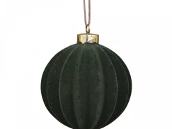 Chic Antique Weihnachtskugel Velours in Fächerstruktur