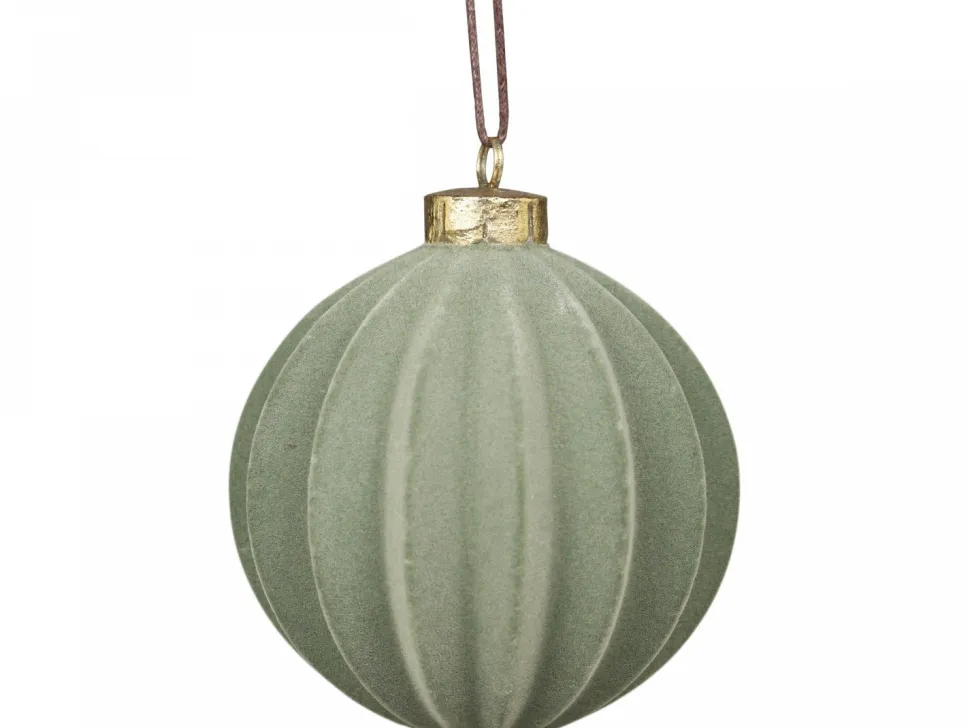 Chic Antique Weihnachtskugel Velours in Fächerstruktur