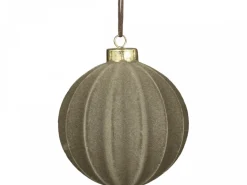 Chic Antique Weihnachtskugel Velours in Fächerstruktur