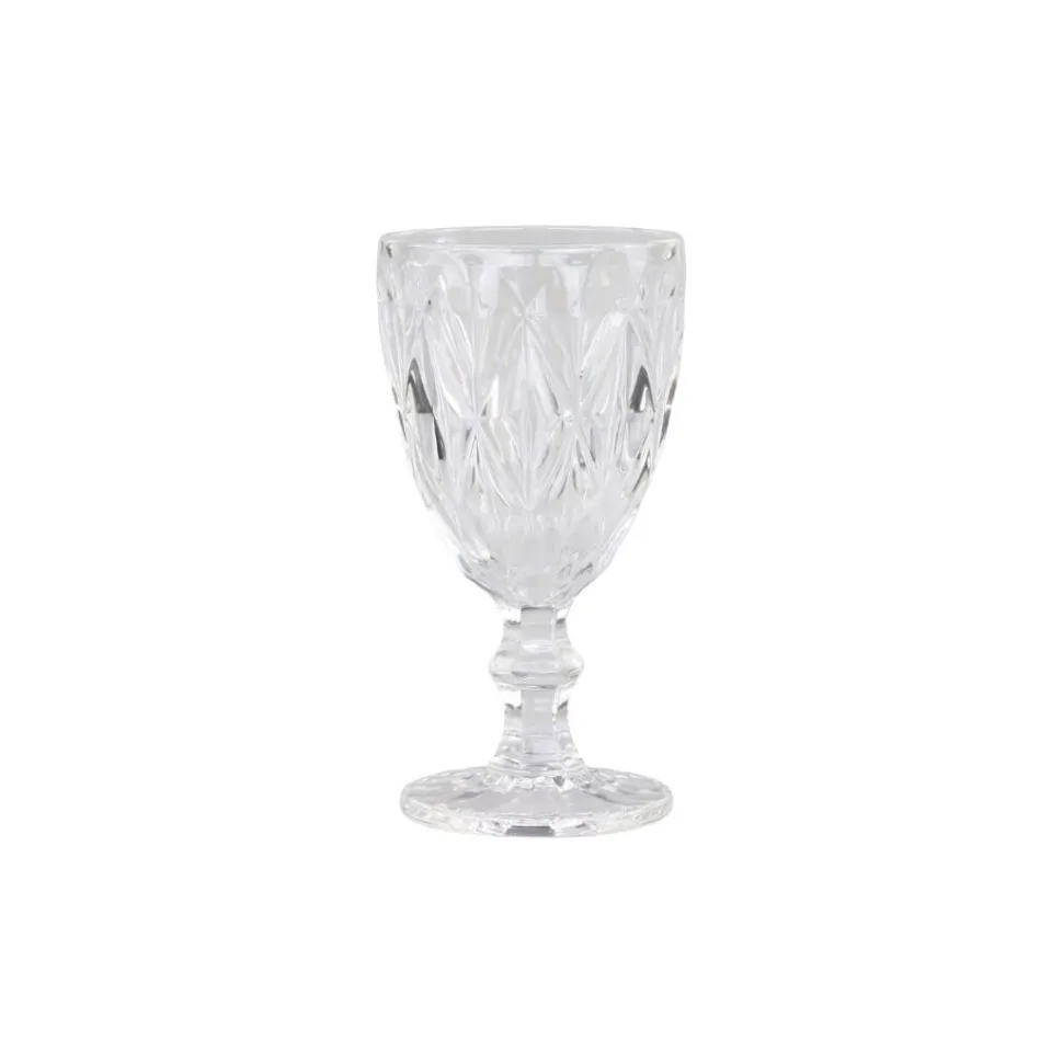 Chic Antique Weinglas mit Diamantenmuster