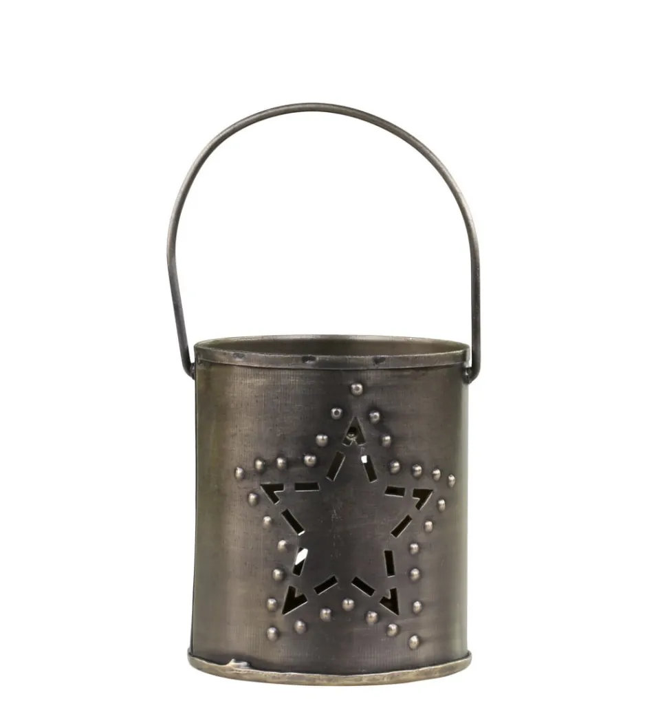 Chic Antique Windlicht mit Henkel und Sternendekor