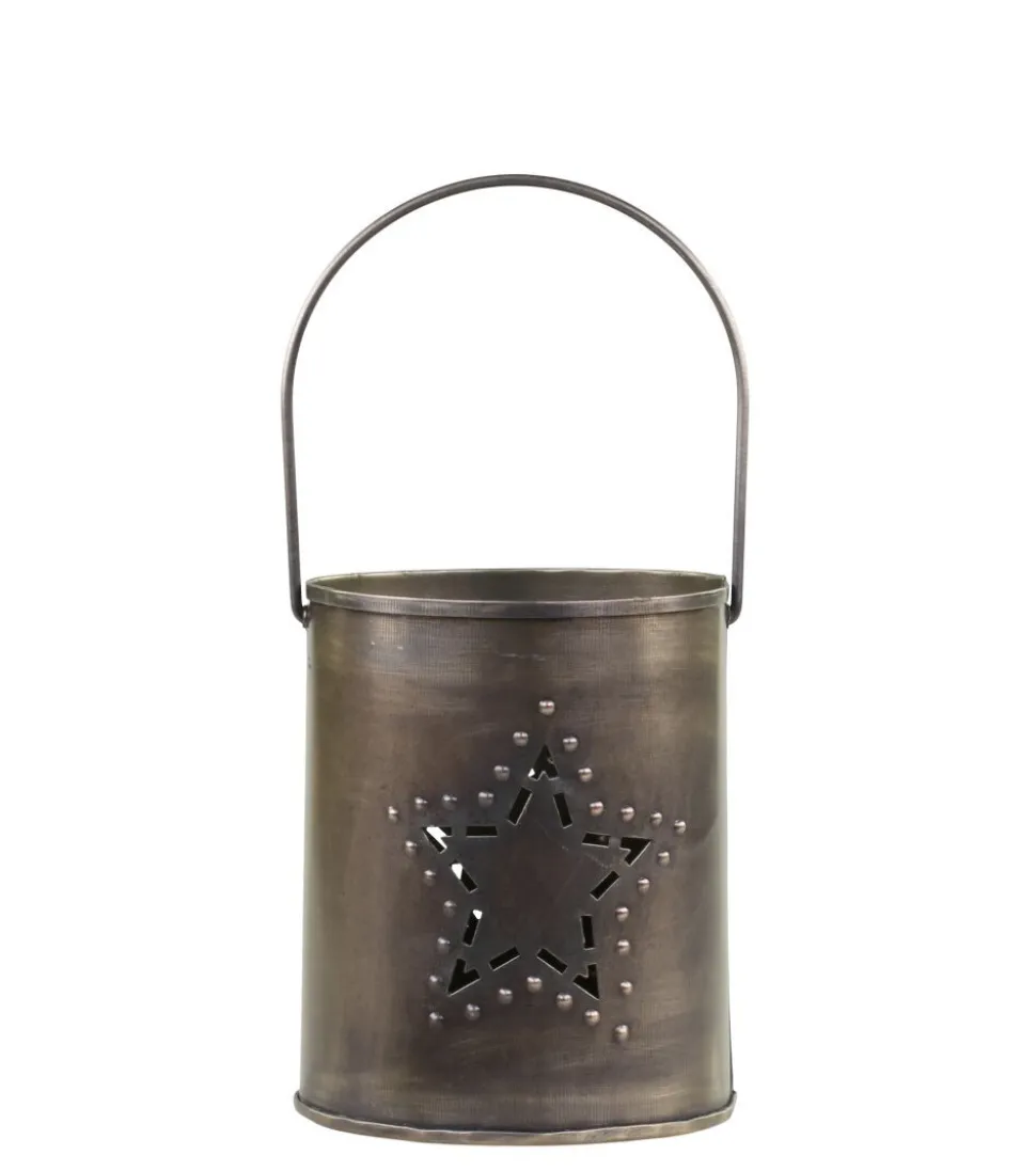 Chic Antique Windlicht mit Henkel und Sternendekor