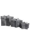 Chic Antique Winterliches Geschenkbox 3er-Set mit Schleife