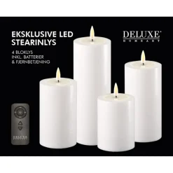 Deluxe Homeart Geschenkbox LED Blockkerzen Set mit Fernbedienung