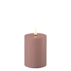 Deluxe Homeart LED Real Flame Outdoor Stumpenkerze staubig rot