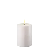 Deluxe Homeart LED Real Flame Outdoor Stumpenkerze weiß