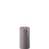 Deluxe Homeart LED Stumpenkerze Real Flame grau