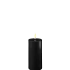 Deluxe Homeart LED Stumpenkerze Real Flame schwarz
