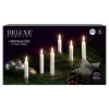 Deluxe Homeart LED Weihnachtsbaumkerzen mit Kerzenwachs beschichtet 6 stk