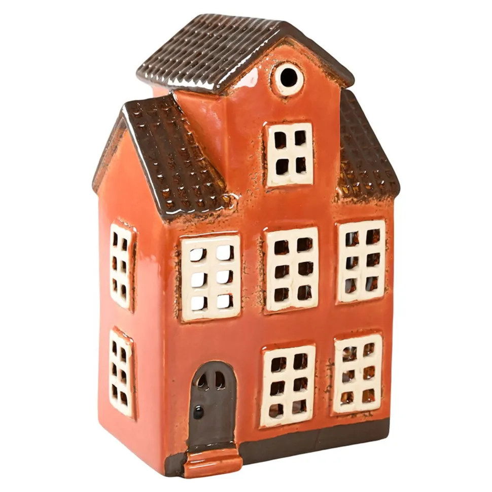 Det Gamle Apotek Lichthaus Keramikhaus altes Stadthaus braun