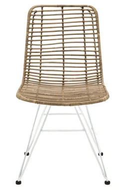 Faktorei Rattan-Stuhl mit Metall Gestell