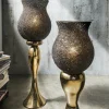 Faktorei Windlicht Aluminium bronze mit Effektglas