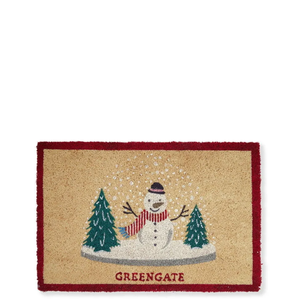 GreenGate Fussmatte Schneemann weiß