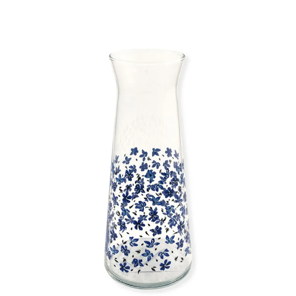 GreenGate Glas Karaffe Dahla blue