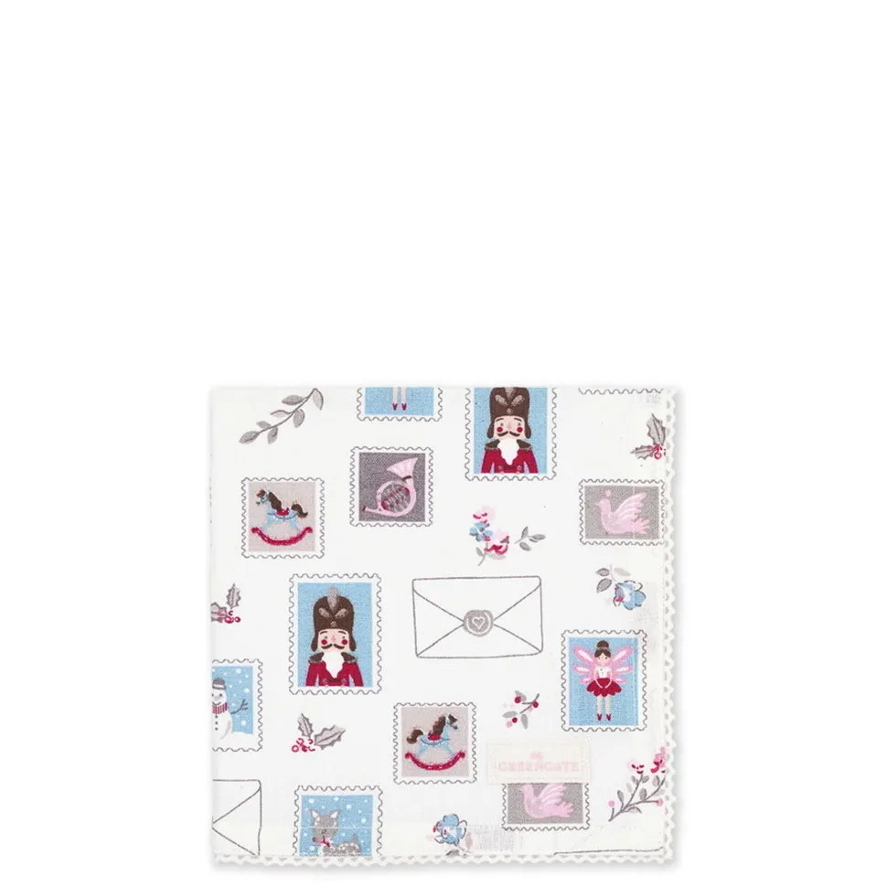 GreenGate Stoffserviette mit Spitze Xmas Letter