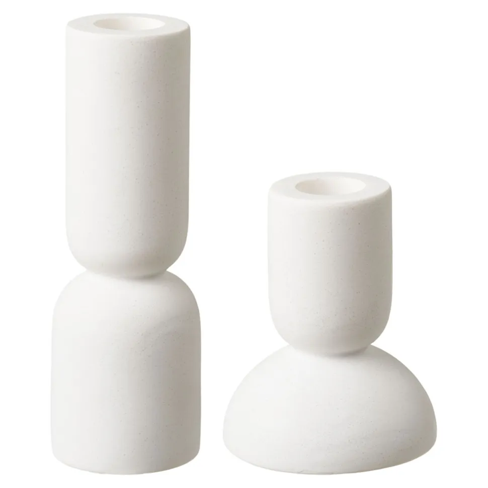 House Nordic Kerzenhalter im 2er Set Limestone