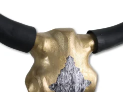 HSM Collection Büffelkopf Gold/Schwarz Metall