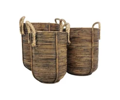 HSM Collection Korbset Kika Rattan 3er