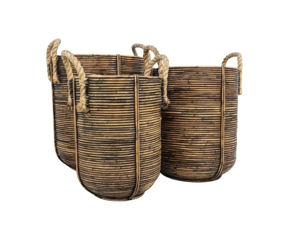 HSM Collection Korbset Kika Rattan 3er