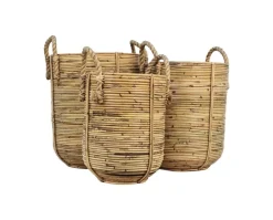 HSM Collection Korbset Kika Rattan 3er