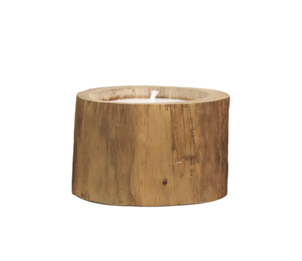 HSM Collection Naturholz Kerze Teak