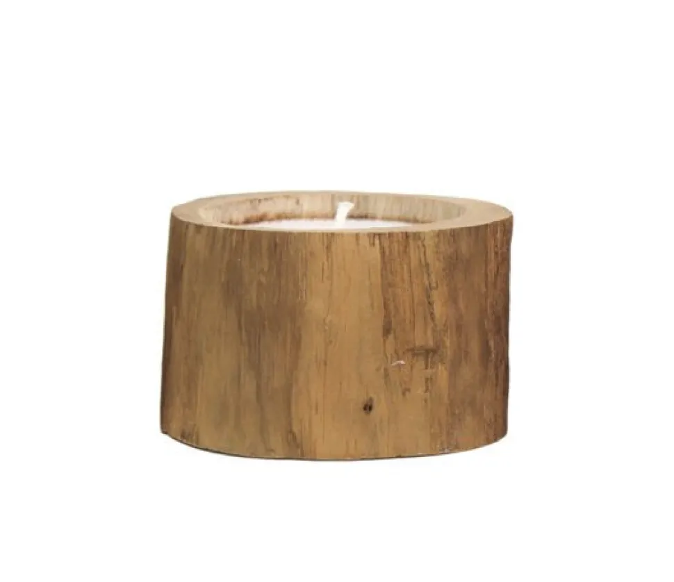 HSM Collection Naturholz Kerze Teak