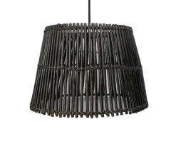HSM Collection Pendelleuchte Rattan Black Wash