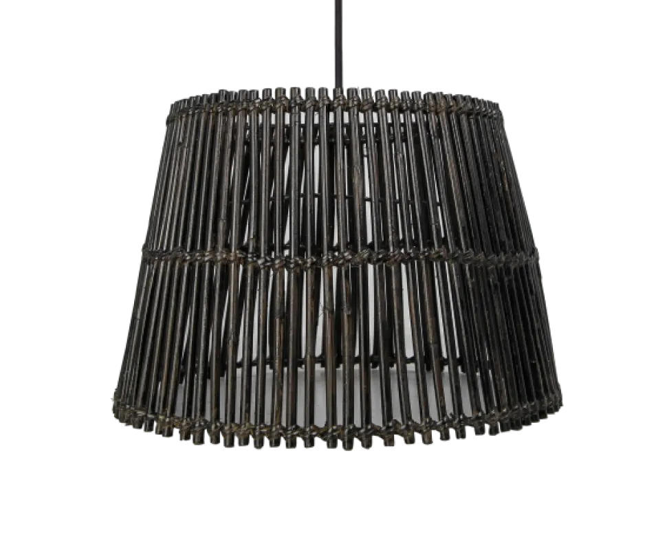 HSM Collection Pendelleuchte Rattan Black Wash