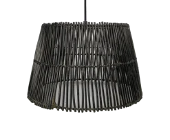HSM Collection Pendelleuchte Rattan Black Wash