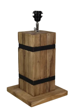 HSM Collection Tischlampe Singa Teak/Eisen