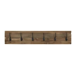 HSM Collection Wandgarderobe Natur Eisenbahnschwelle