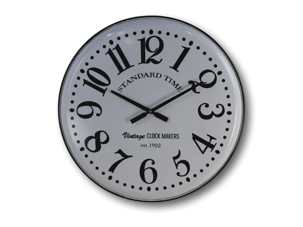 HSM Collection Wanduhr Roman weiß