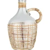 IB Laursen Flasche aus Glas mit Rattangeflecht