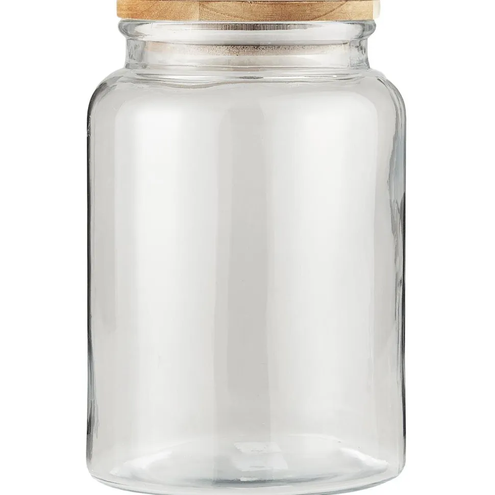 IB Laursen Glas Behälter mit Holzdeckel