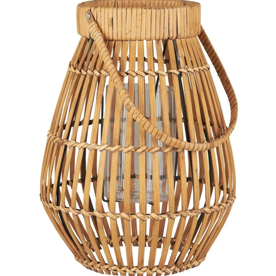 IB Laursen Hurricane mit Glaseinsatz und Henkel, Rattan