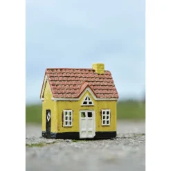 IB Laursen Keramik Haus für Teelicht My Home Town gelb