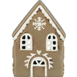 IB Laursen Keramik Lebkuchenhaus Teelichthaus Stillenat Schneekristall
