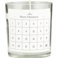 IB Laursen Kerze im Glas mit 1-24 Etikett