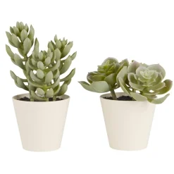 IB Laursen Künstliche Sukkulente 2er Set im Topf Sedum und Echeverie