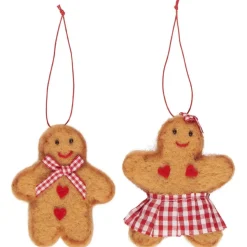 IB Laursen Lebkuchenpärchen Aufhänger aus Filz