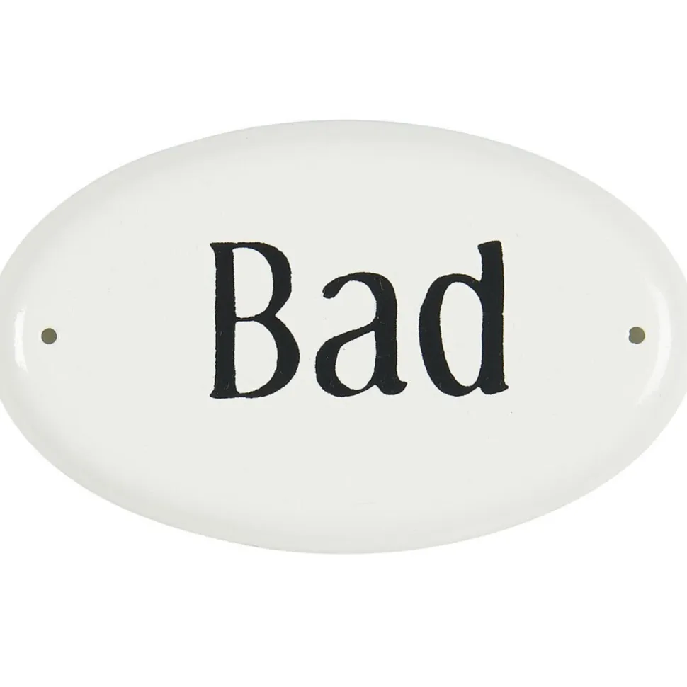 IB Laursen Metallschild Bad