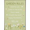 IB Laursen Metallschild Garden Rules