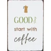 IB Laursen Metallschild Good days start with Coffee