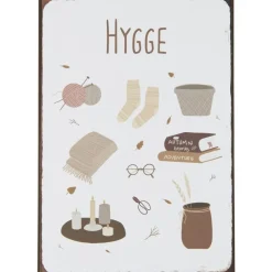 IB Laursen Metallschild Hygge mit Symbolen