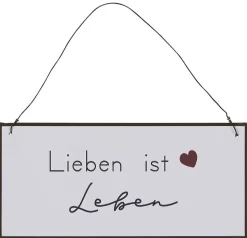 IB Laursen Metallschild Lieben ist leben
