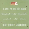 IB Laursen Metallschild Liebe ist wie ein Buch