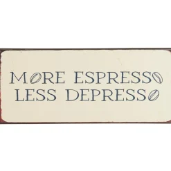 IB Laursen Metallschild More Espresso Less Despresso