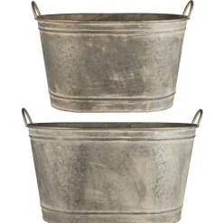 IB Laursen Pflanzkübel 2er-Set aus Metall Urban Garden